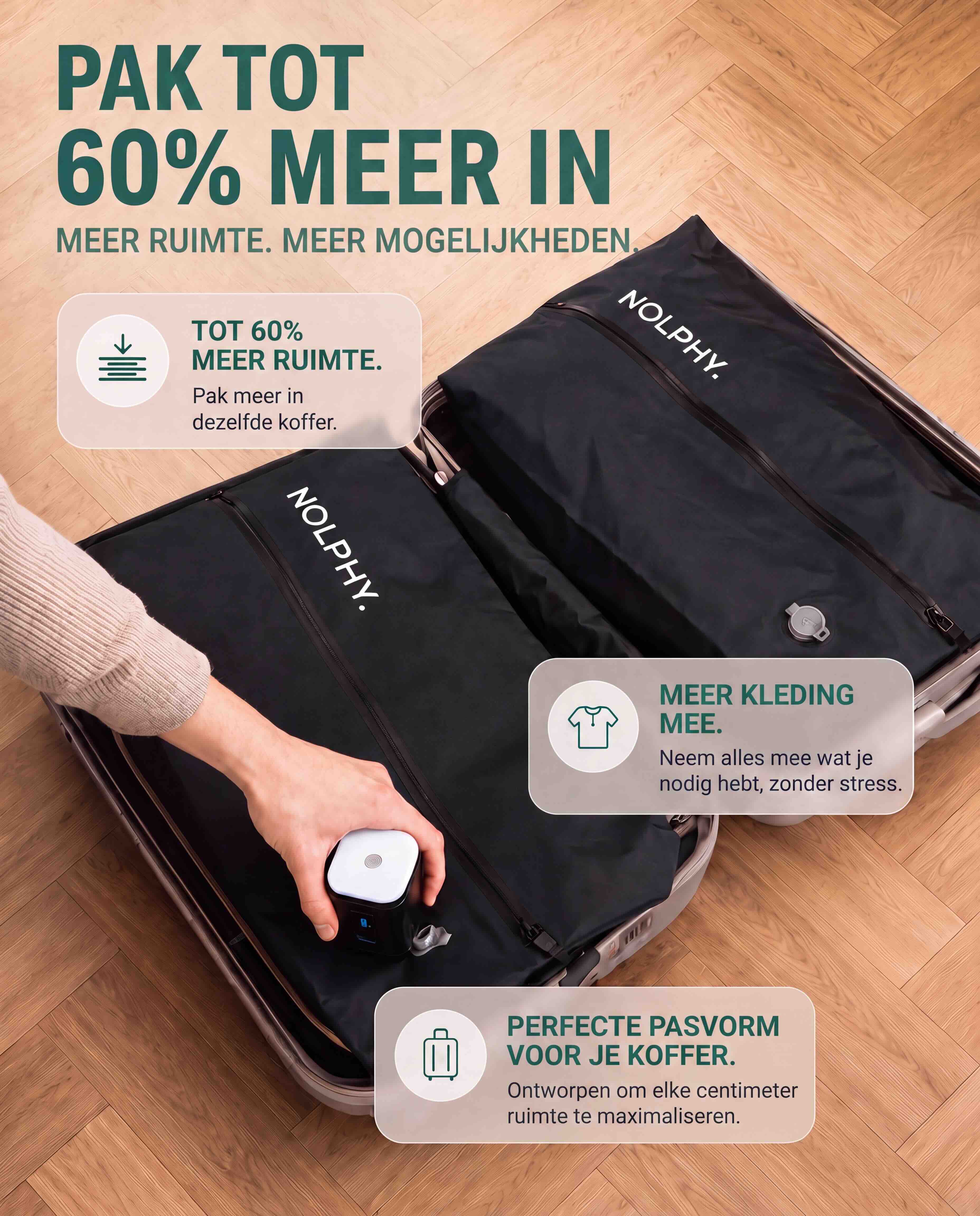 NOLPHY® Vacuum Tas Origineel
