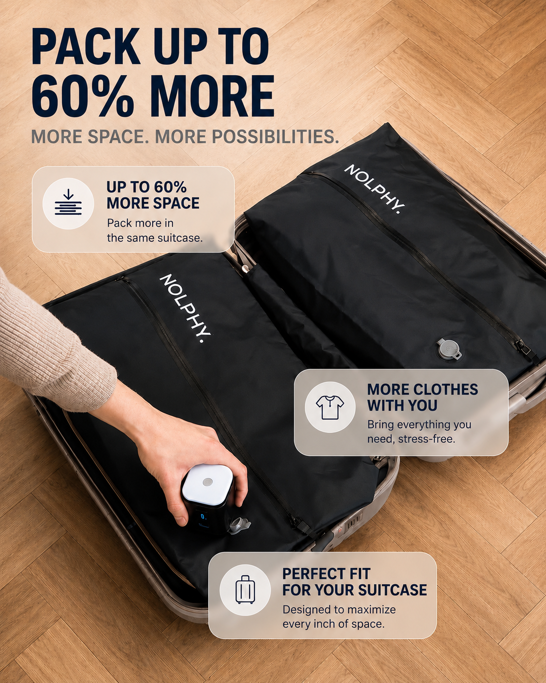 NOLPHY® Vacuum Tas Origineel